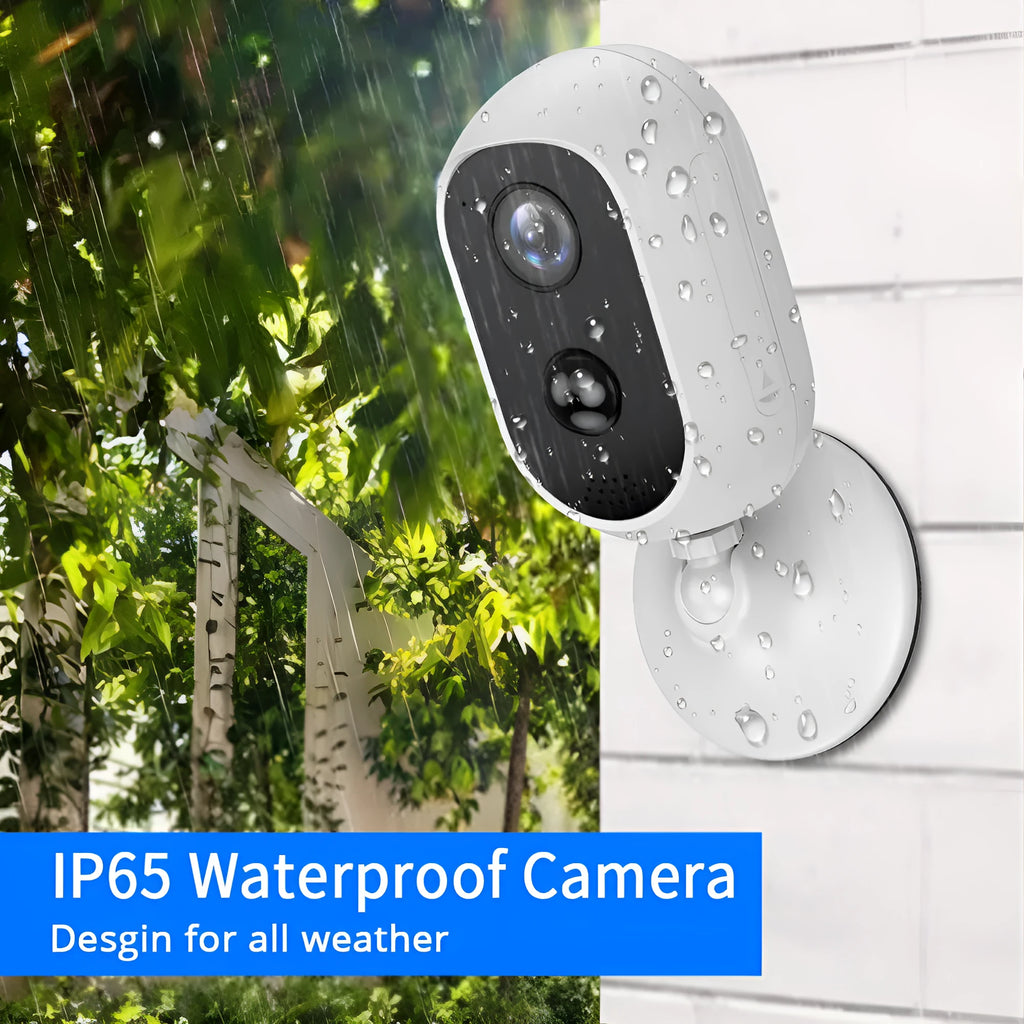 Outdoor waterproof battery dome camera with 1080P night vision and PIR motion sensor