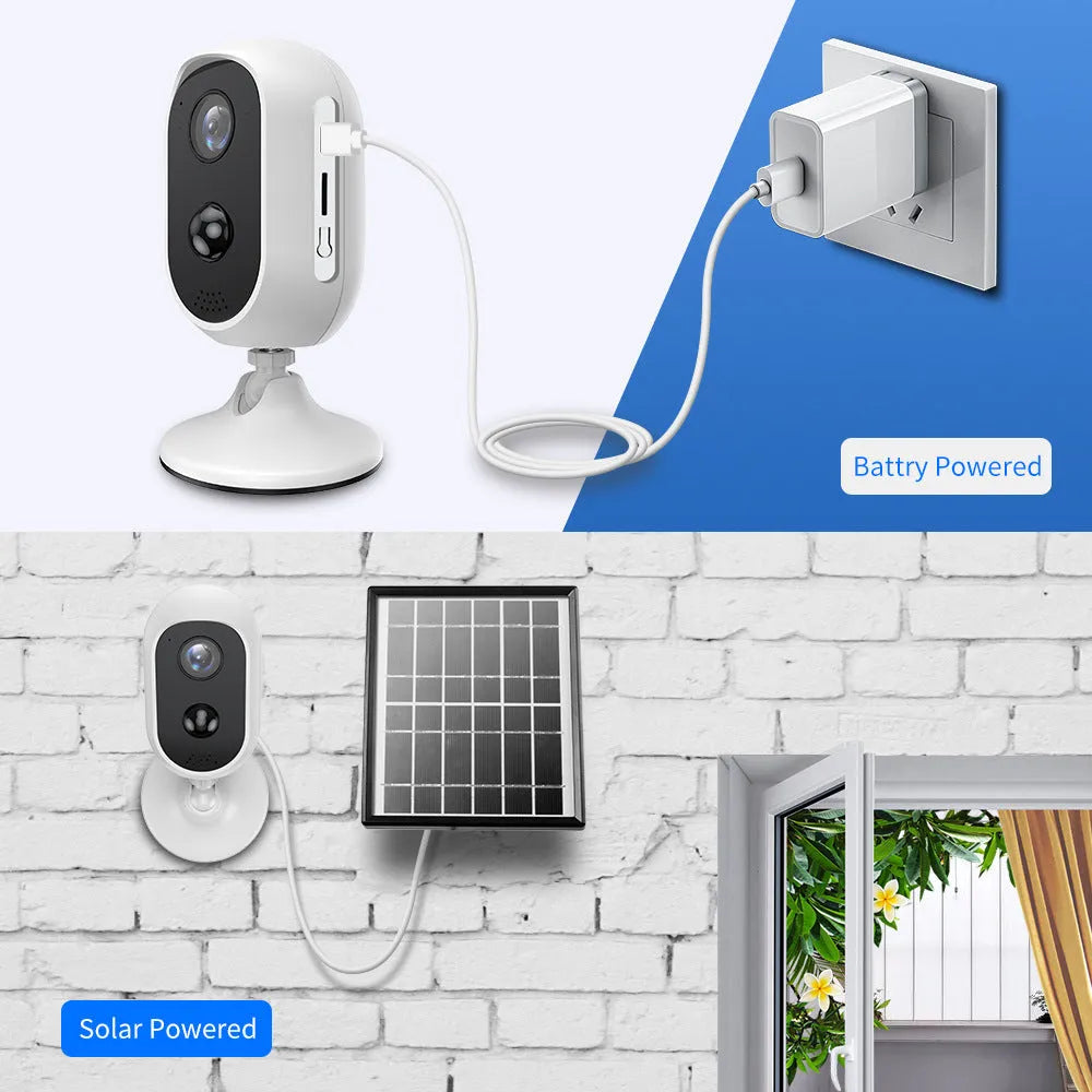 Outdoor waterproof battery dome camera with 1080P night vision and PIR motion sensor