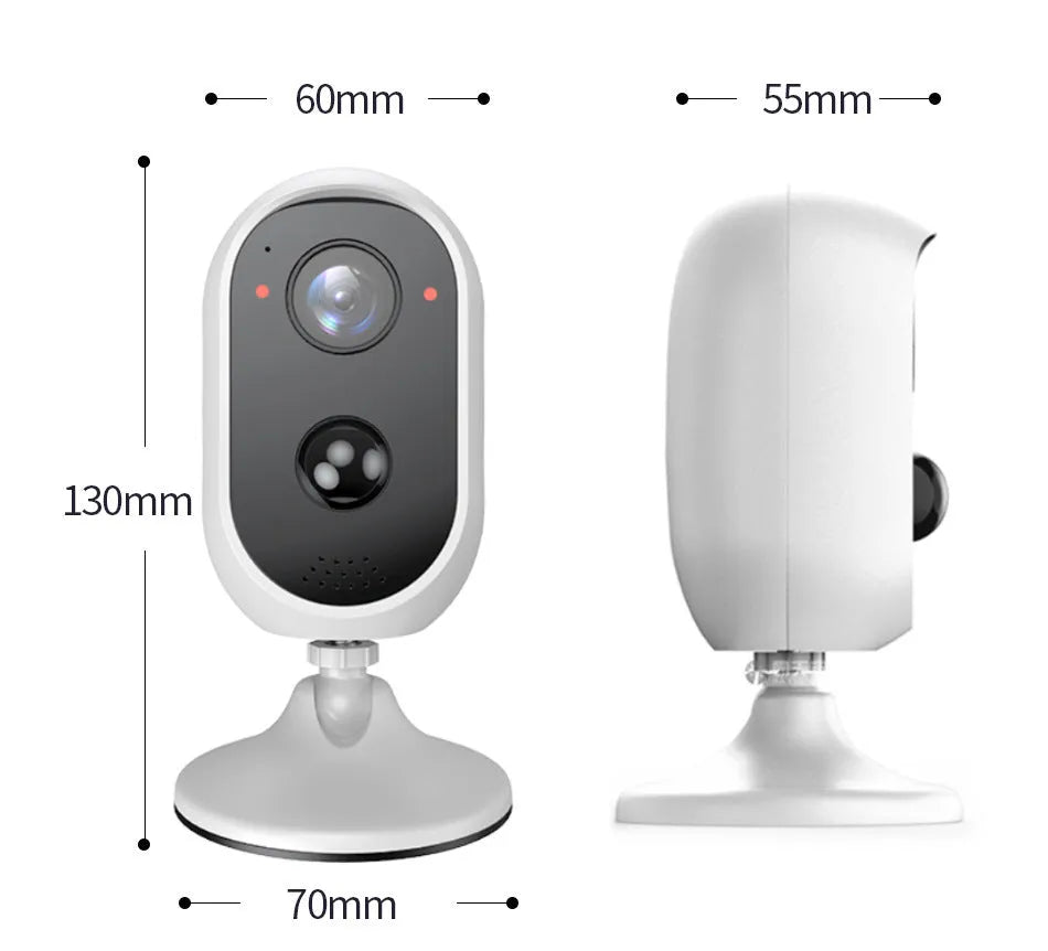 Outdoor waterproof battery dome camera with 1080P night vision and PIR motion sensor