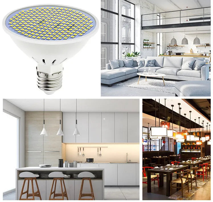 E27 screw-in LED light bulb with white polycarbonate body, labelled with 750 lumen and 100,000 hour lifespan specifications.