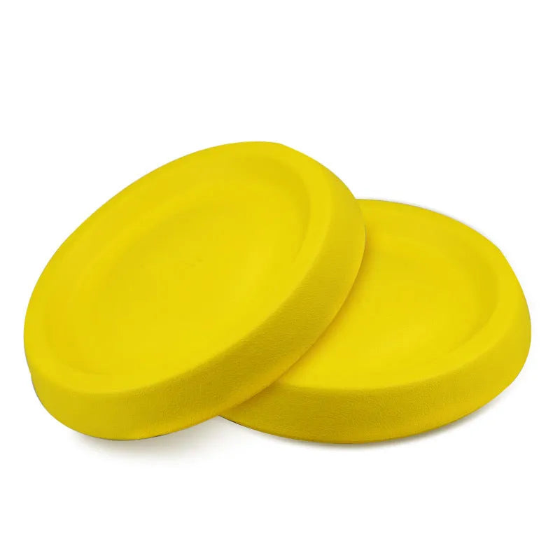 Yellow EVA pet dog throwing toy 70g for funny training fetch outdoor play