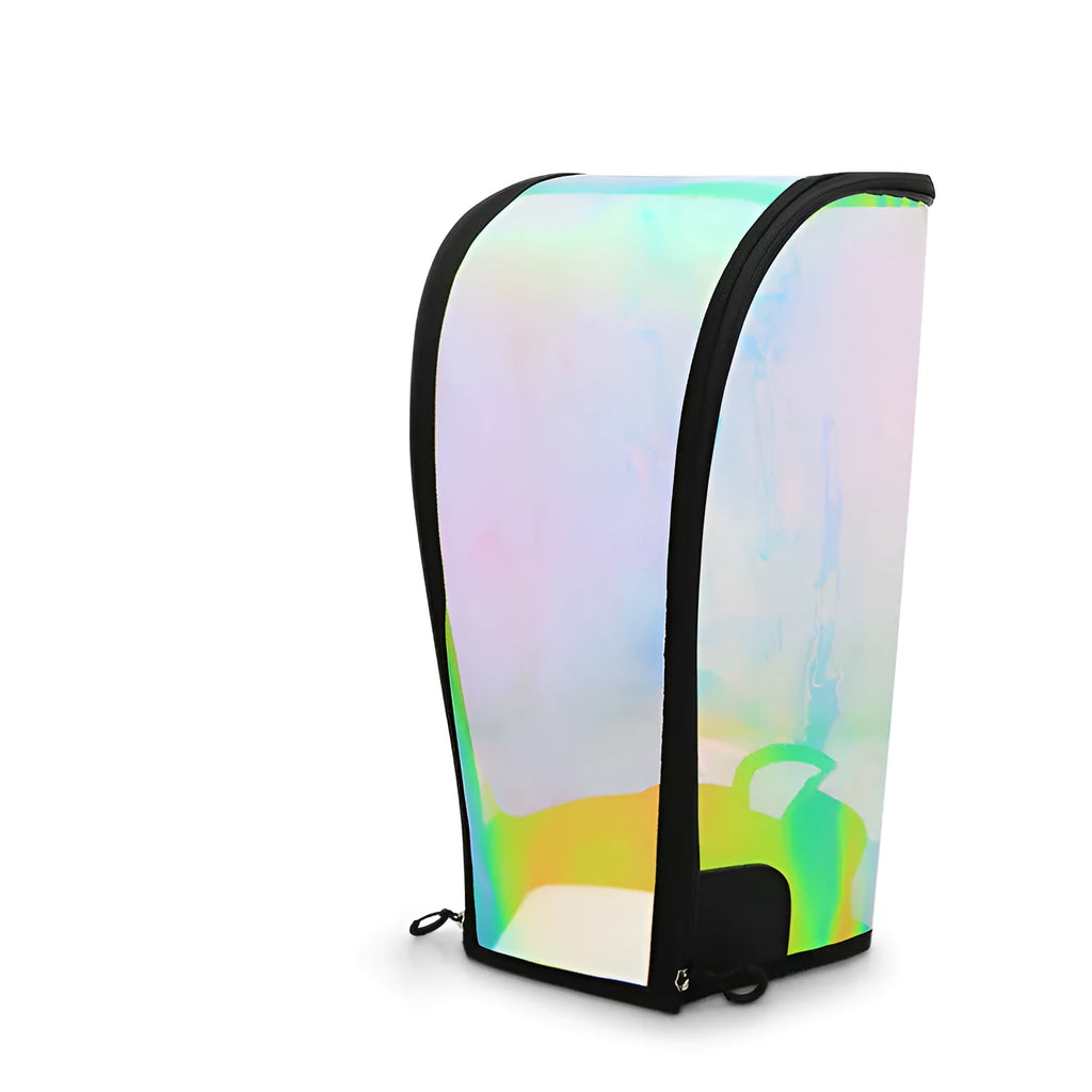 Colourful transparent TPU ball bag cap with adjustable buckle on a sports bag