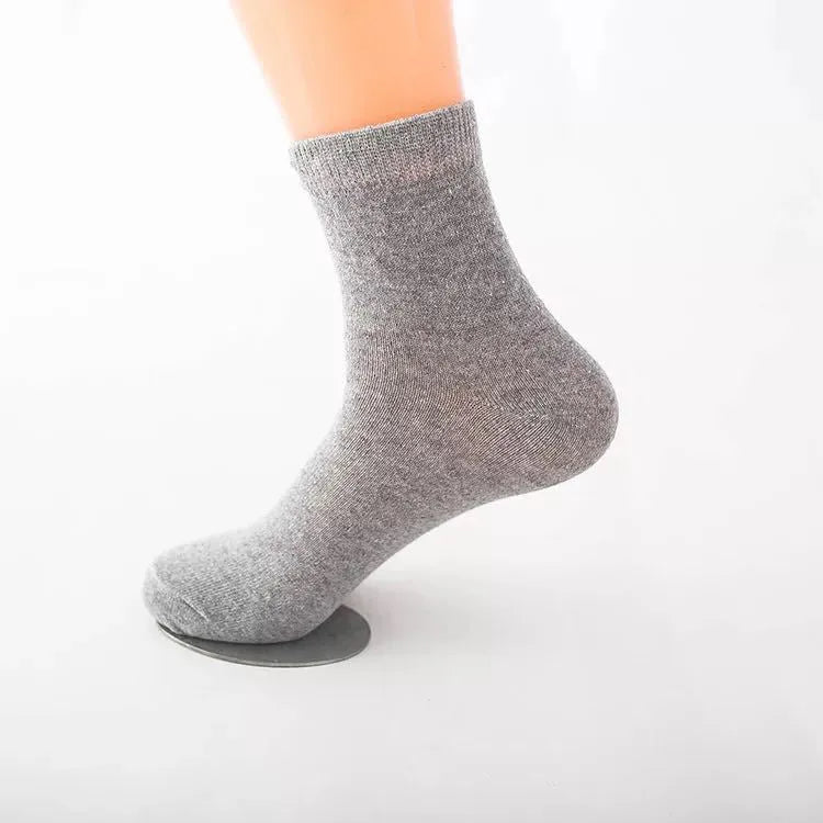 Degner unisex cotton polyester boat socks and tube socks in black white grey – 5 pairs pack
