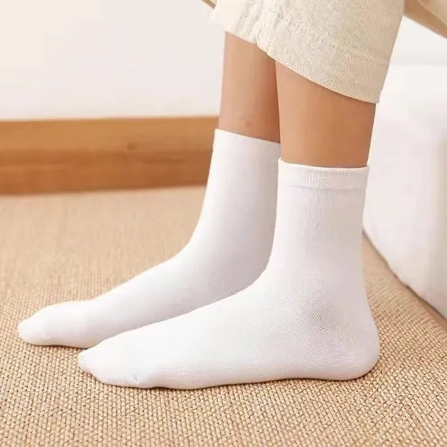 Degner unisex cotton polyester boat socks and tube socks in black white grey – 5 pairs pack
