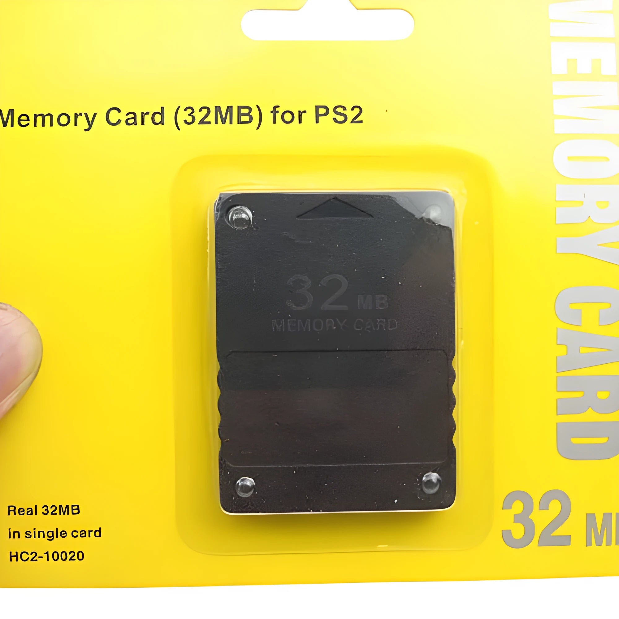PS2 memory card in colour variant with plug connector for PlayStation 2 console save storage