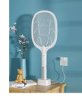 Rechargeable lithium battery mosquito swatter with USB cable and 3000V aluminium grid.