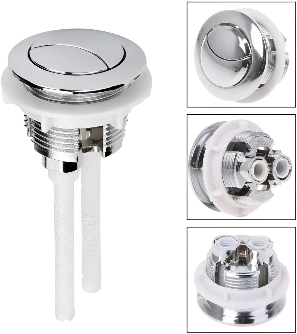 38mm ABS plastic one-piece round double button toilet flush lever and valve