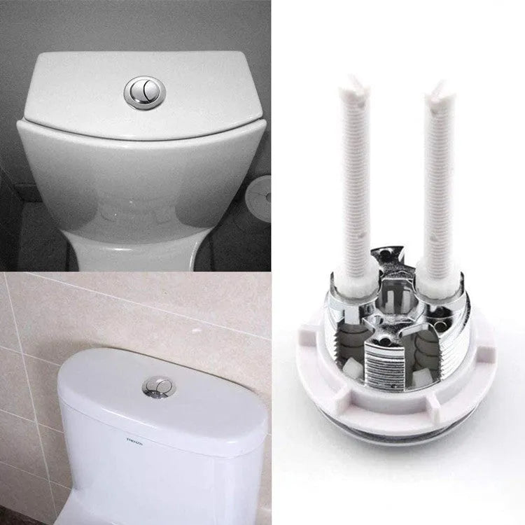 38mm ABS plastic one-piece round double button toilet flush lever and valve