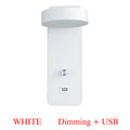 Modern square LED wall lamp with rotating design in black or white colour with stepless dimming control