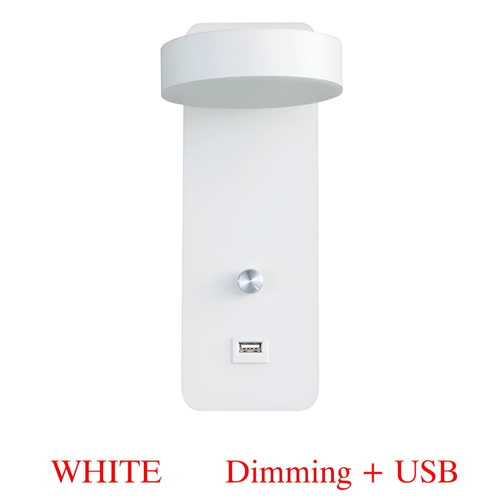 Modern square LED wall lamp with rotating design in black or white colour with stepless dimming control