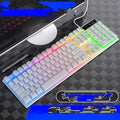 Manipulator Feel wired keyboard and mouse set in black and white SL colour options on desktop