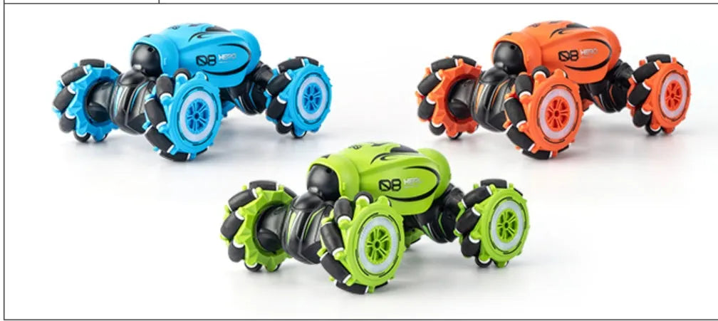 Gesture-sensing deformation remote control car in blue, green, or orange with somatosensory controller.