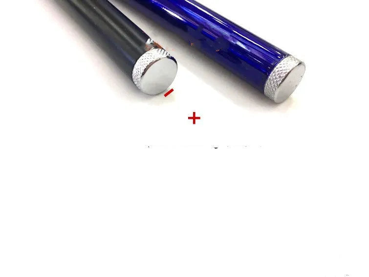 Black laser pointer pen with red light and stylus tip for presentations