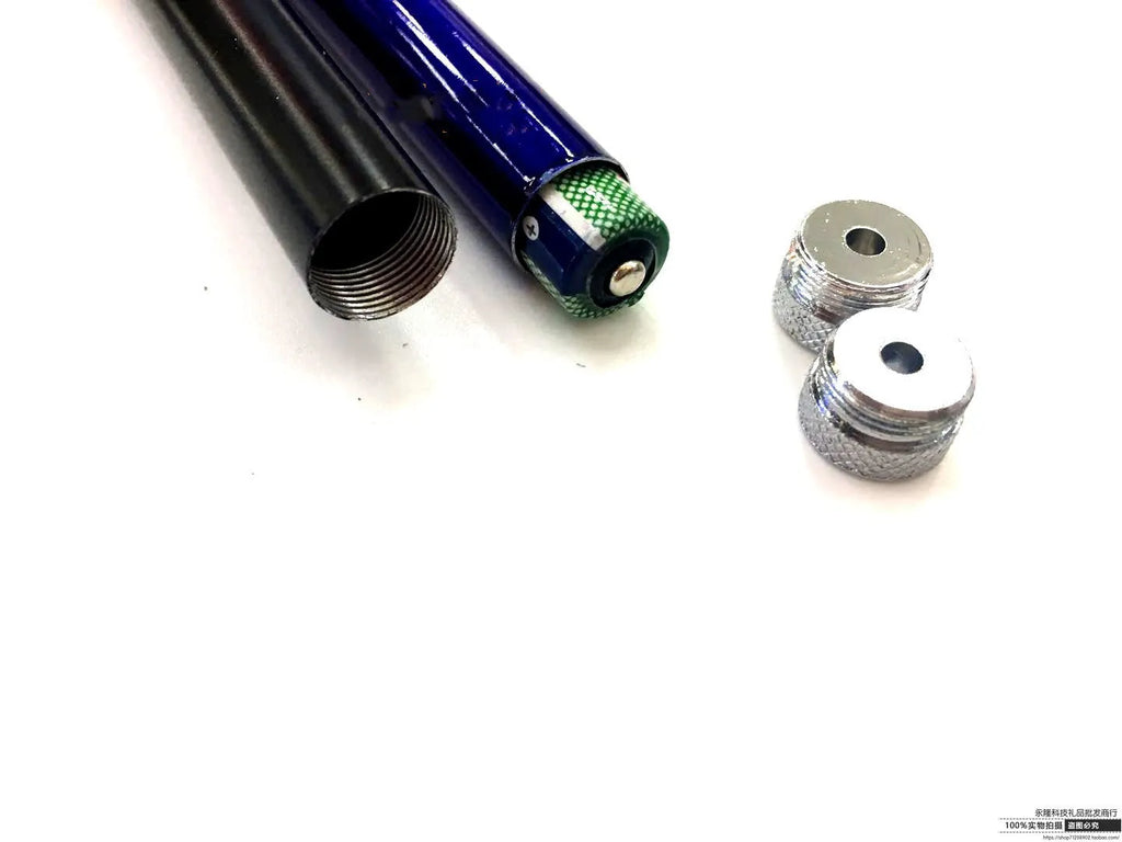 Black laser pointer pen with red light and stylus tip for presentations