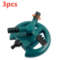 360 rotating sprinkler with three-fork base, 210mm x 190mm x 95mm, for lawn and flower bed watering