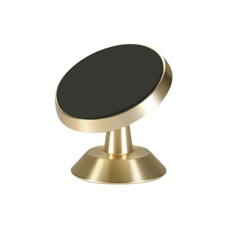 Universal magnetic car phone holder on dashboard showing black, silver, gold colour options