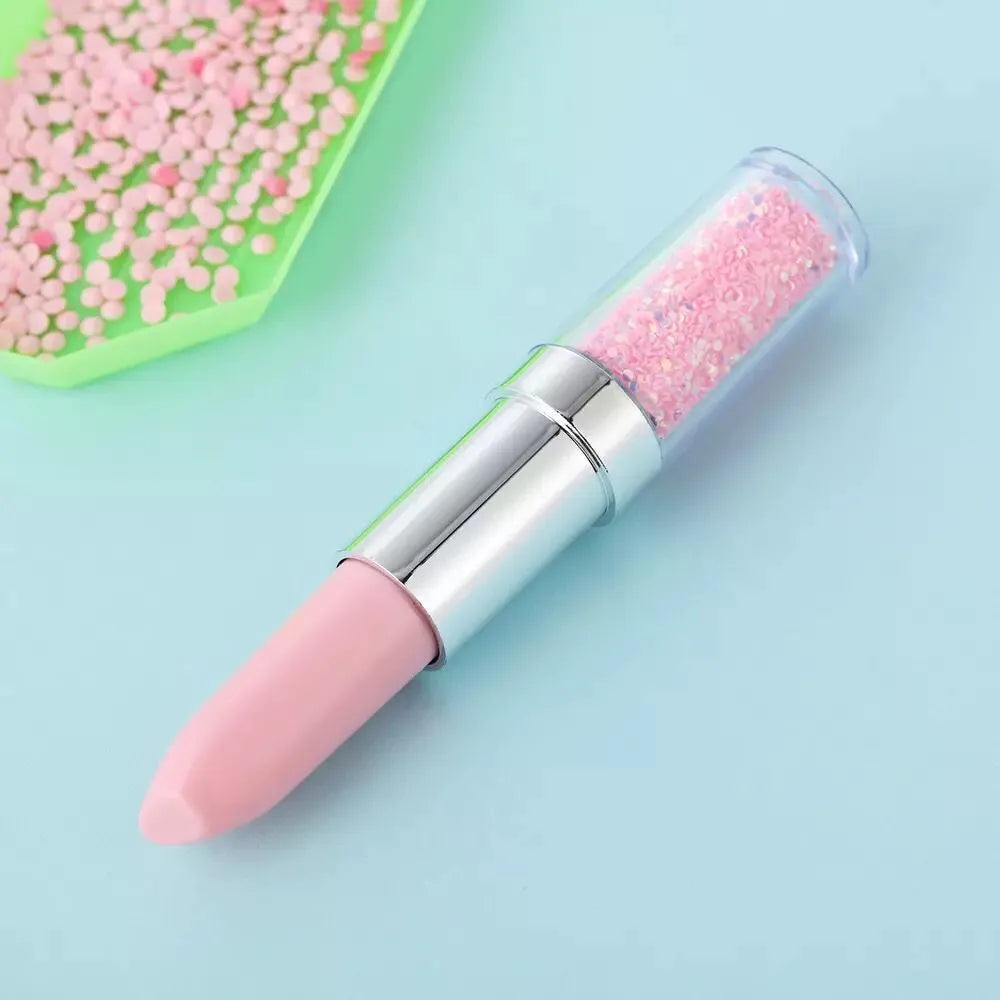 Diamond painting drill pen set in pink, purple, and green colours for 5D diamond art and cross stitch embroidery.