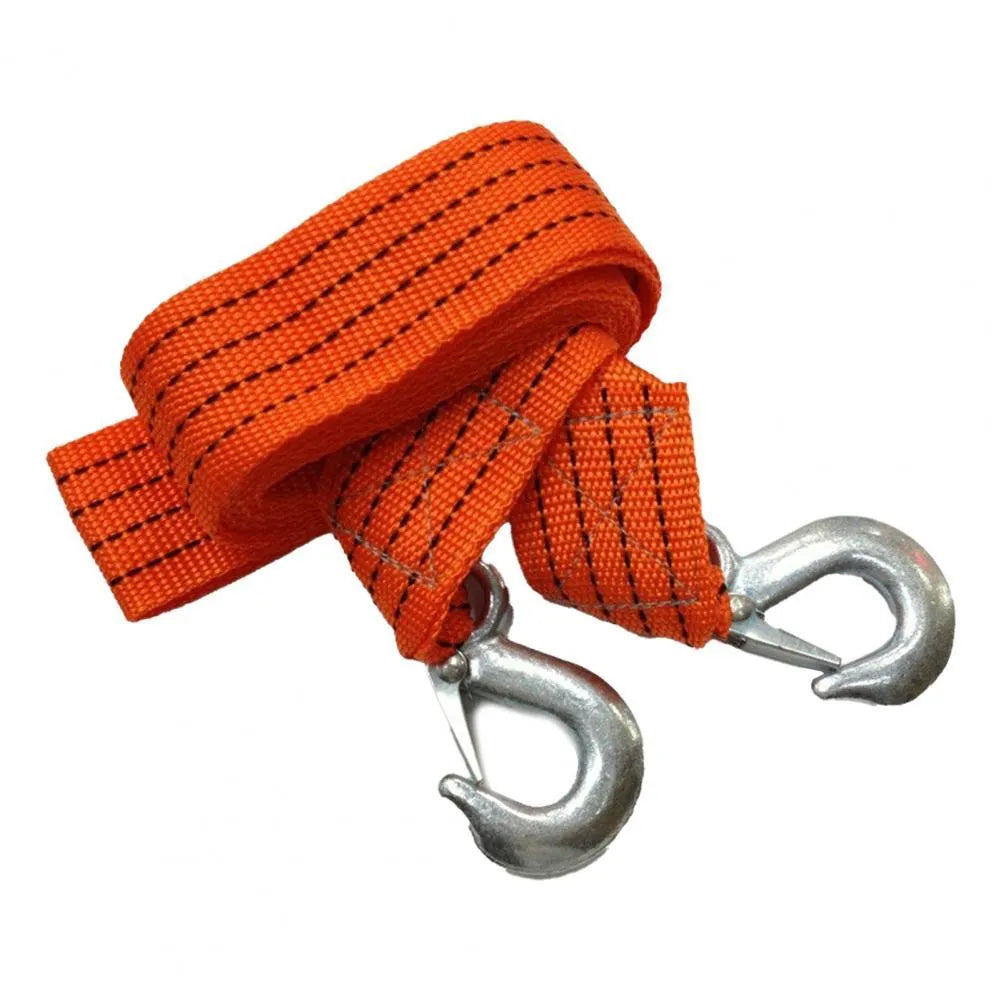 Yellow CARLIFE trailer belt with eagle grappling hook and 3-ton load capacity