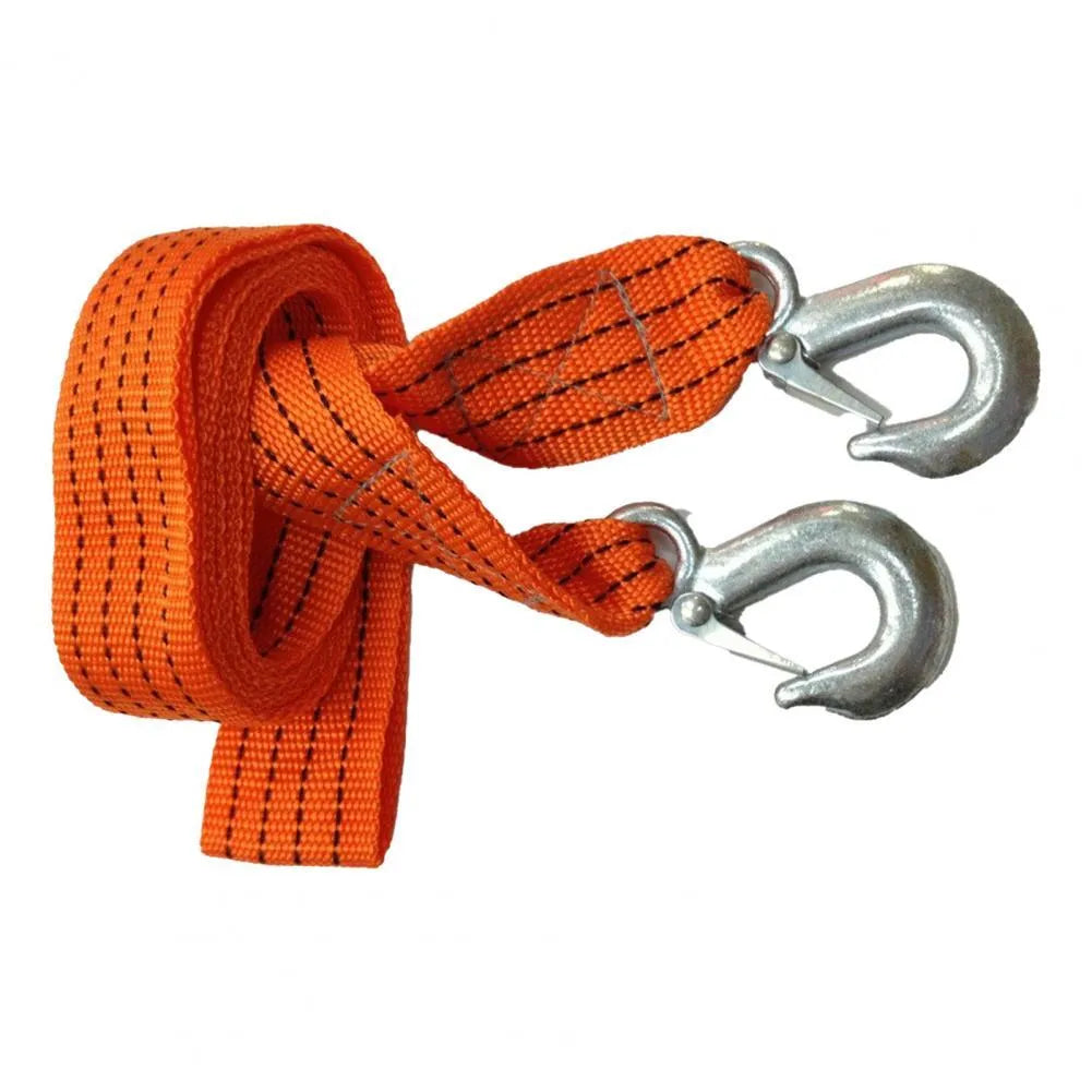 Yellow CARLIFE trailer belt with eagle grappling hook and 3-ton load capacity