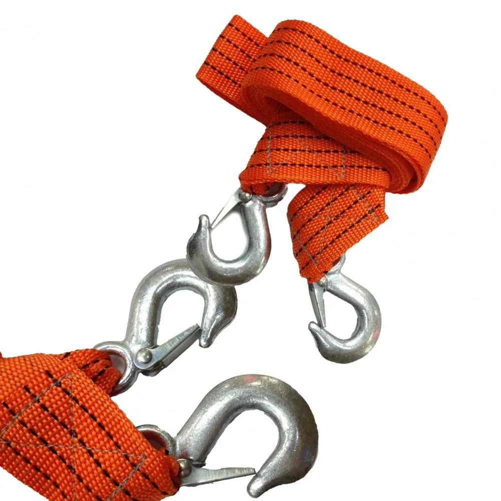 Yellow CARLIFE trailer belt with eagle grappling hook and 3-ton load capacity