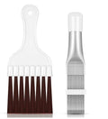 Stainless steel air conditioner fin comb and condenser cleaning brush tool