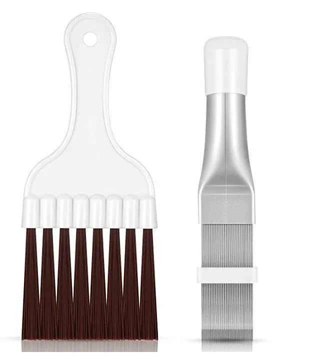 Stainless steel air conditioner fin comb and condenser cleaning brush tool