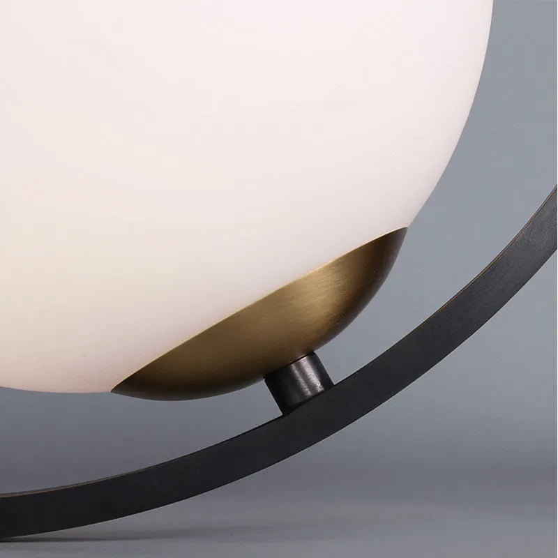 Creative decorative table lamp with iron holder, Nordic post-modern style, offering warm light or white light