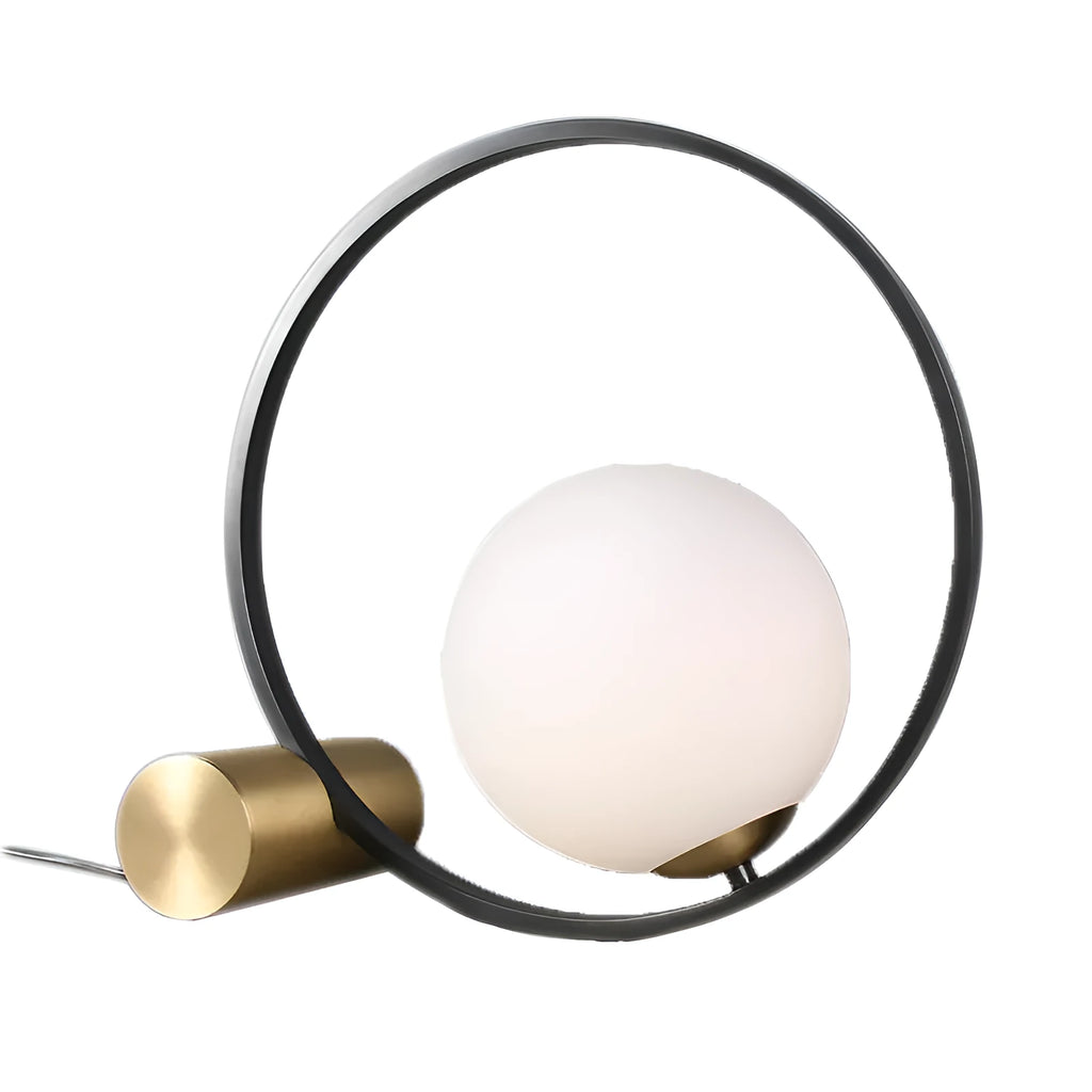 Creative decorative table lamp with iron holder, Nordic post-modern style, offering warm light or white light