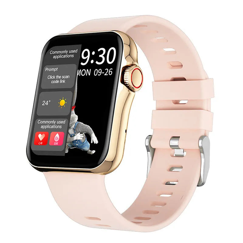 D06 colour screen Bluetooth smart watch with black liquid silicone strap on wrist