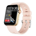 D06 colour screen Bluetooth smart watch with black liquid silicone strap on wrist