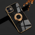 Magnetic electroplating car phone case for iPhone X XS XS Max in solid colours like black, rose gold, and light cyan.