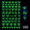Halloween party luminous adhesive nail stickers in mixed colours, A01A-A05A, on paper card packaging