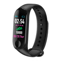 M3 Smart Bracelet with colour screen on a wrist, showing heart rate display.
