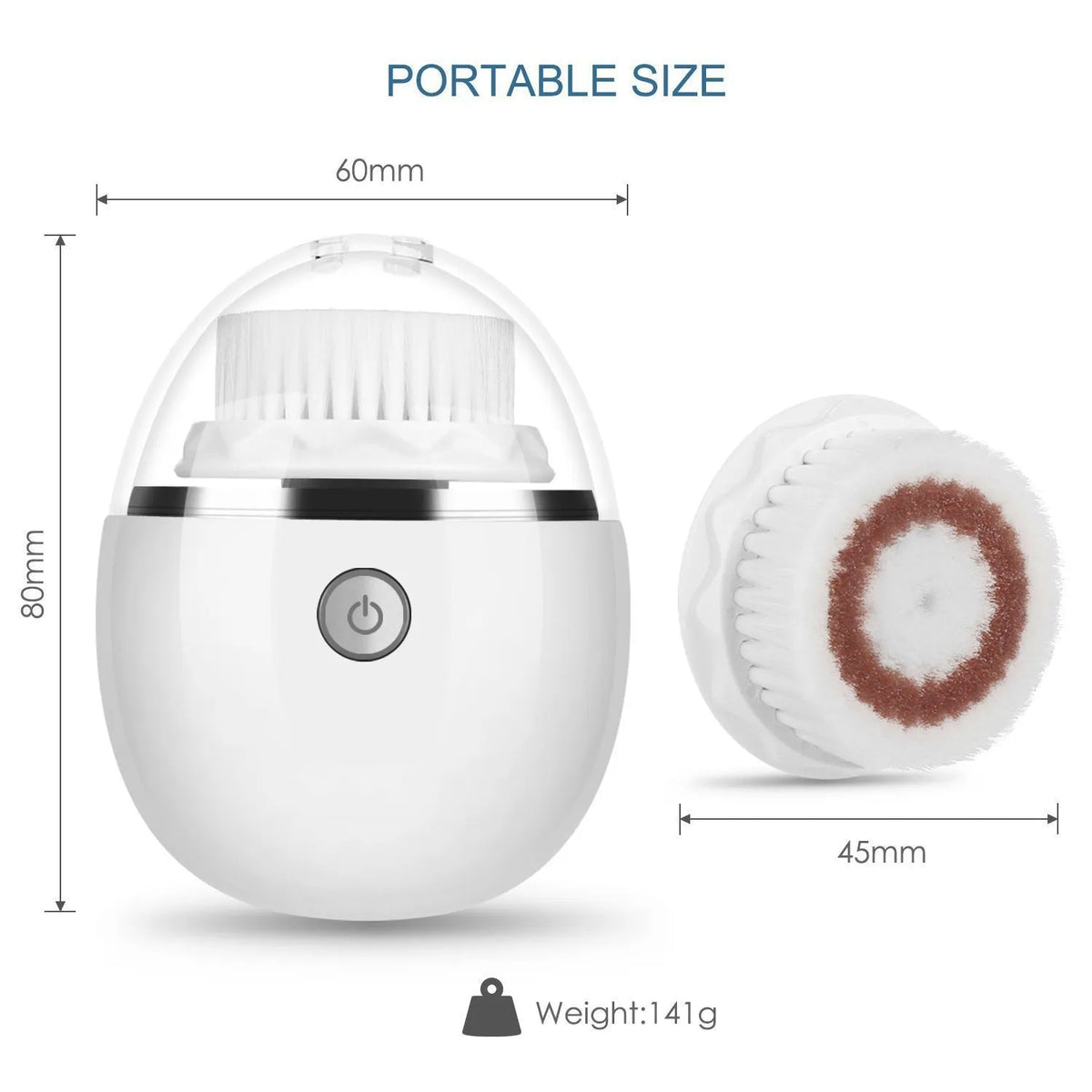 White wireless ultrasonic pore cleaner facial cleansing instrument for ladies and general skin types