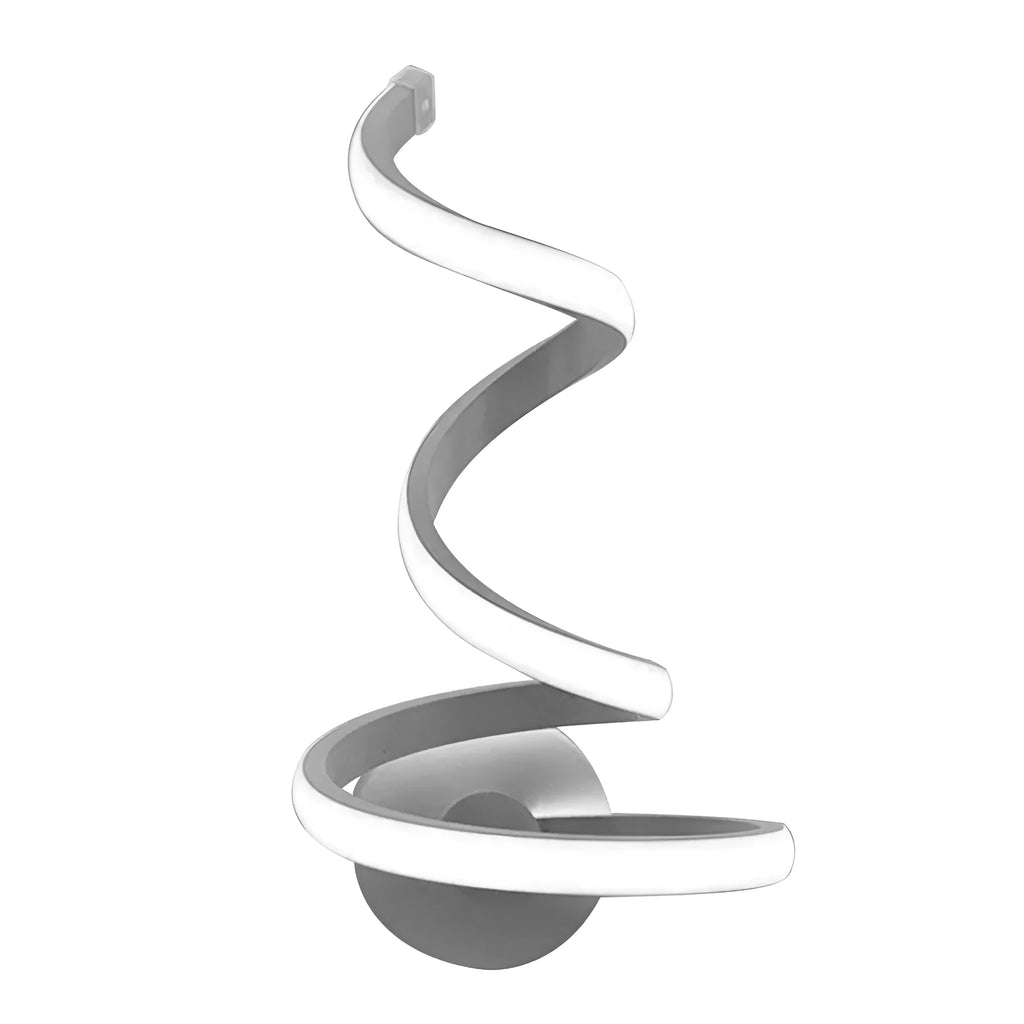 Modern aluminium wall lamp in Outer Snake style with white and warm light settings
