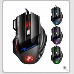 Wired gaming mouse with colorful breathing light in Black, USB connection, 130x86x39mm