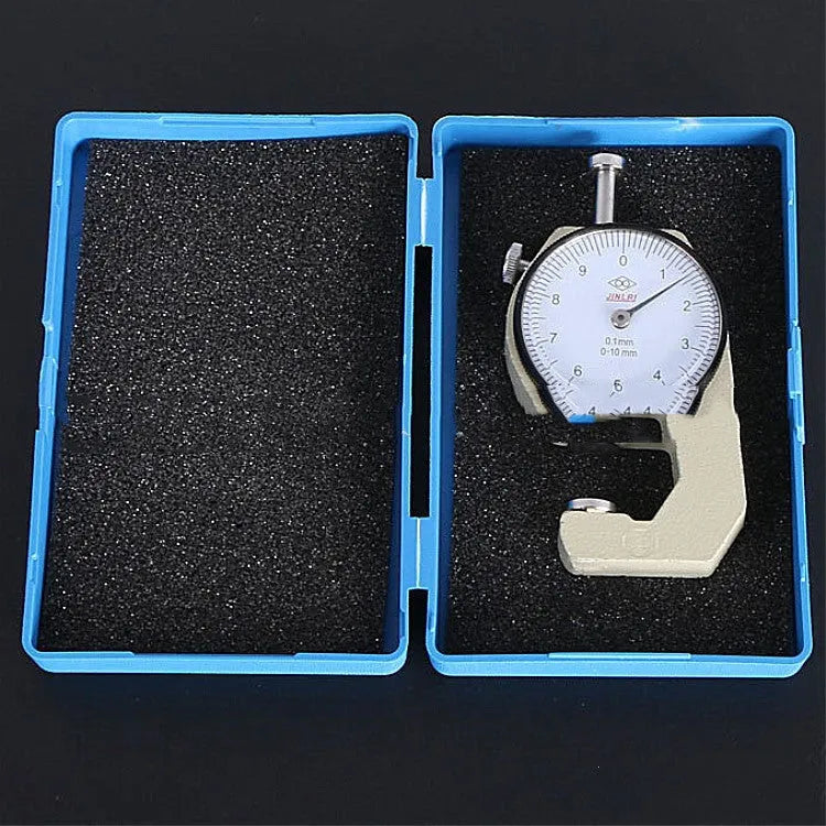 A thickness gauge tool for measuring steel tube, film, and cloth material.