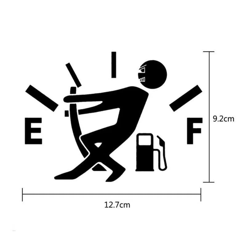 Compass Fuel Tank Series funny car sticker in black PET material 12.7x9.2cm