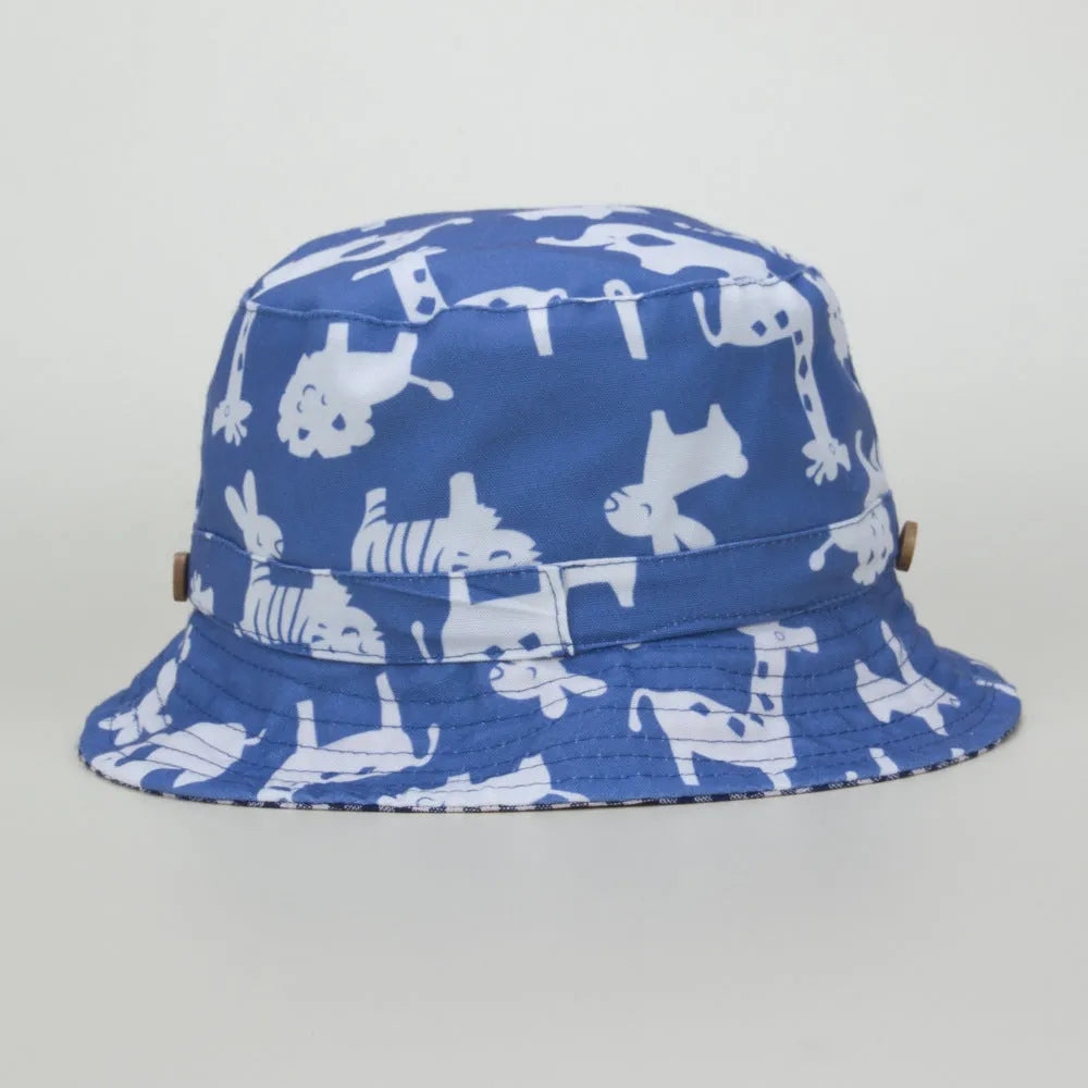 Children's windproof fisherman hat in cotton crepe, available in multiple colours and sizes 48-54 yards
