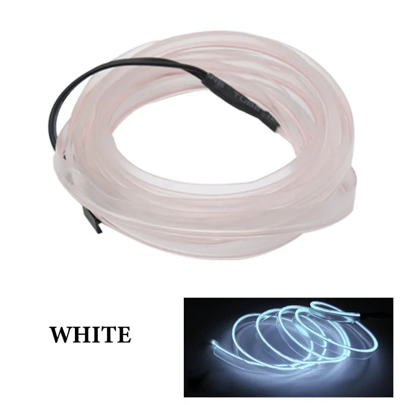 EL cold light band with thin edge for car dashboard ambient lighting, 9 colour options