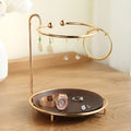 Walnut solid wood key rack with jewellery tray, wall mounted organiser