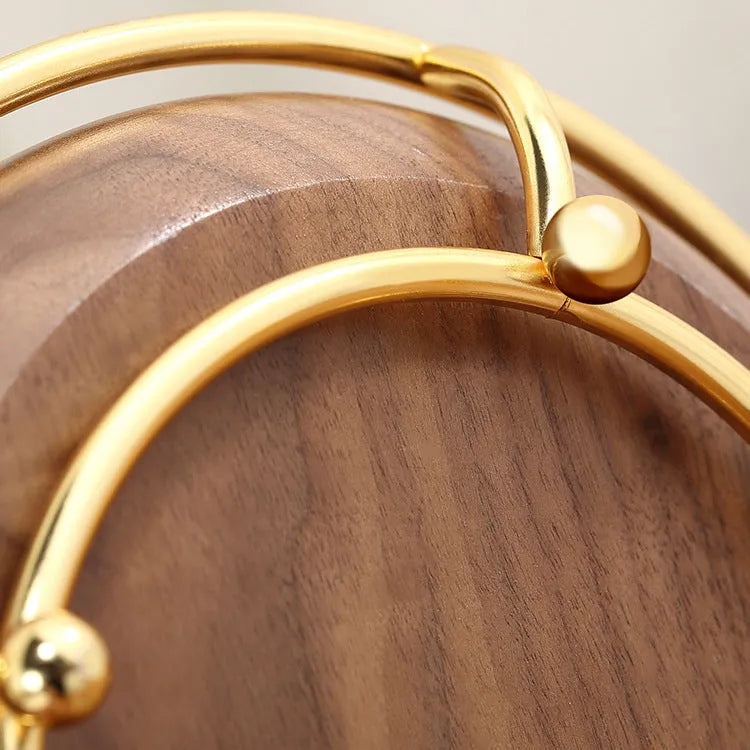 Walnut solid wood key rack with jewellery tray, wall mounted organiser
