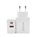 Compact white 18W USB-C fast wall charger with US plug and single USB port