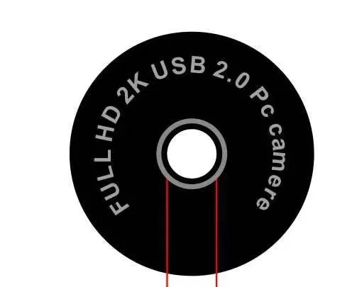 Black USB webcam with fill light for 1080p video conferencing on PC computers