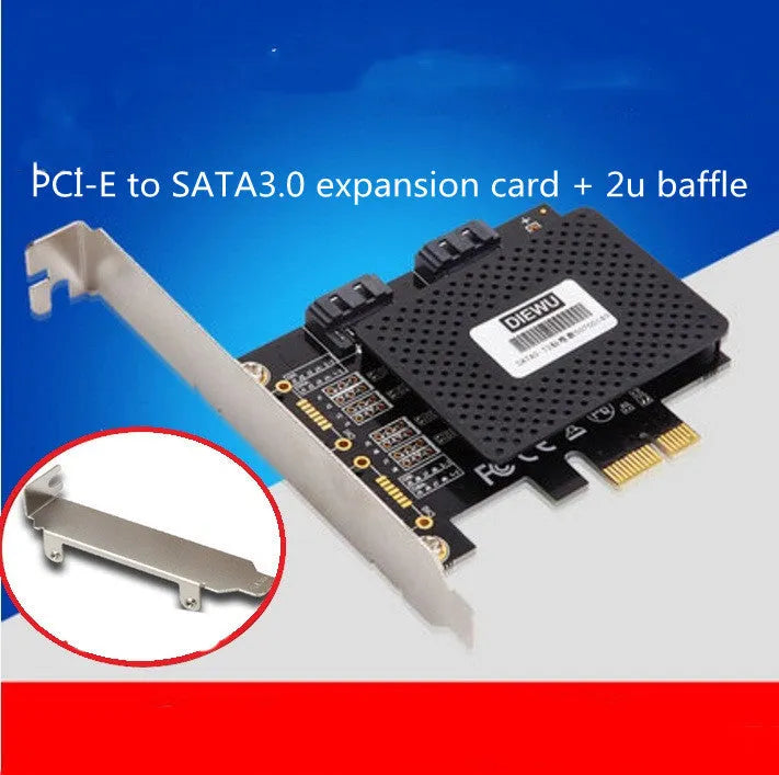 Desktop PCI-E SATA3.0 expansion card with ASM1061 chip and four SATA/eSATA ports