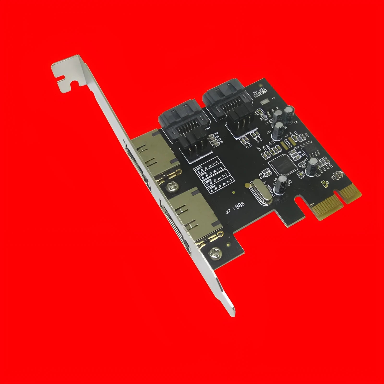Desktop PCI-E SATA3.0 expansion card with ASM1061 chip and four SATA/eSATA ports