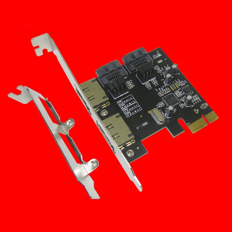 Desktop PCI-E SATA3.0 expansion card with ASM1061 chip and four SATA/eSATA ports
