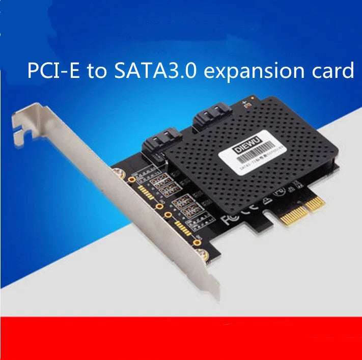 Desktop PCI-E SATA3.0 expansion card with ASM1061 chip and four SATA/eSATA ports
