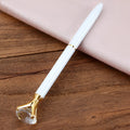 Metal crystal rotating ballpoint pen 1.0mm in rose gold colour with diamond design