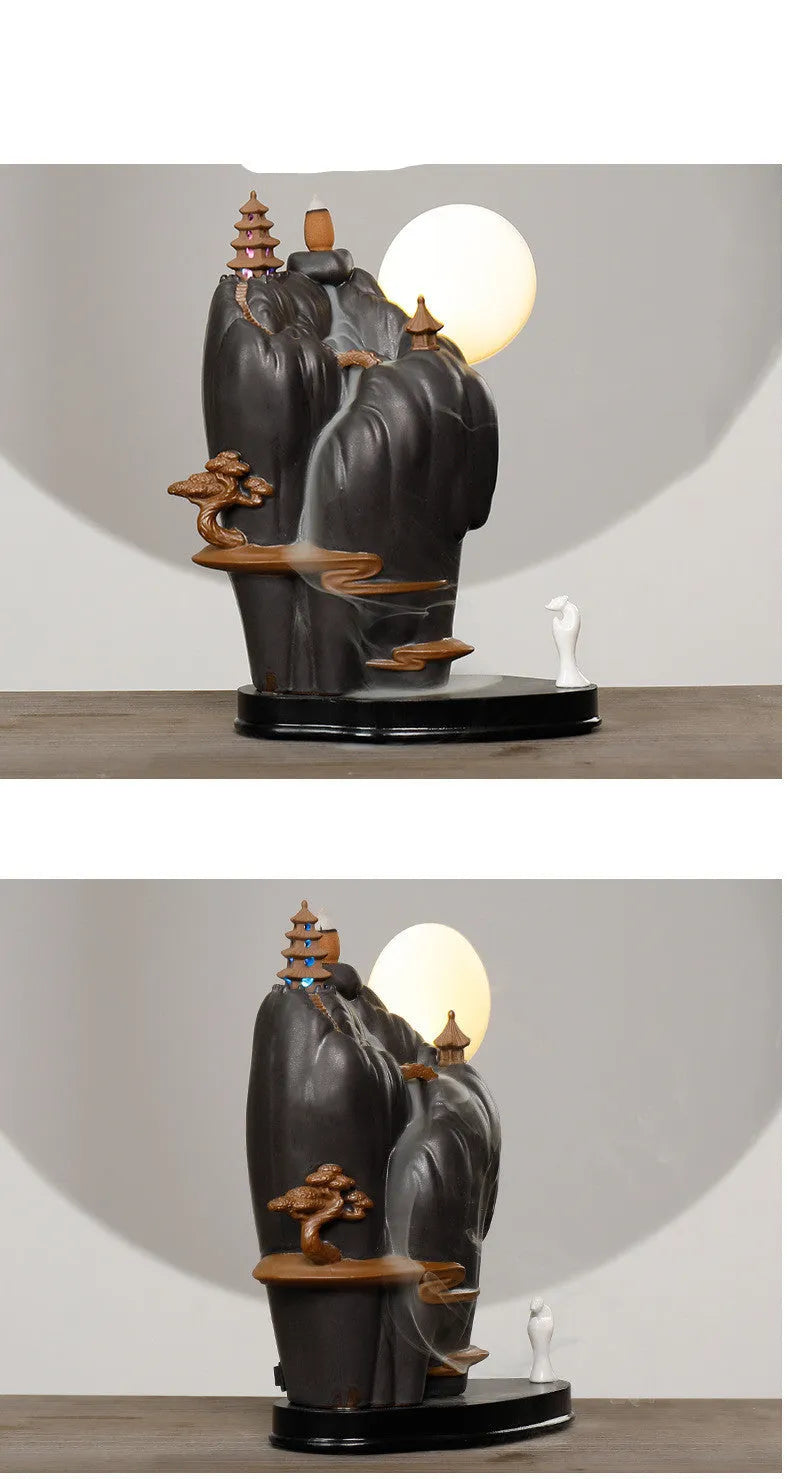 Dehua ceramic sandalwood reflux aromatherapy furnace with colour glaze finish